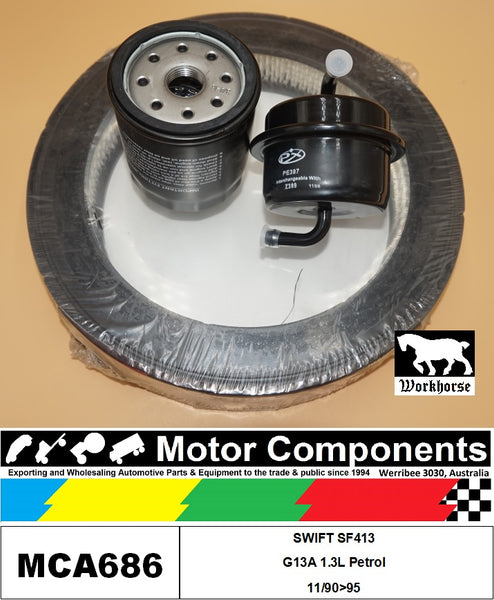FILTER SERVICE KIT for SUZUKI SWIFT SF413 G13A 1.3L Petrol 11/90>95