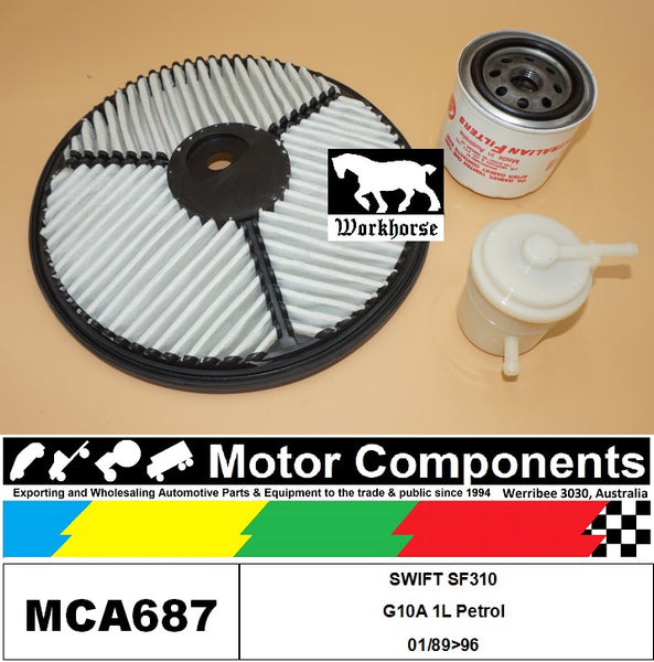 FILTER SERVICE KIT for SUZUKI SWIFT SF310 G10A 1L Petrol 01/89>96