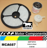 FILTER SERVICE KIT for SUZUKI SWIFT SF310 G10A 1L Petrol 01/89>96