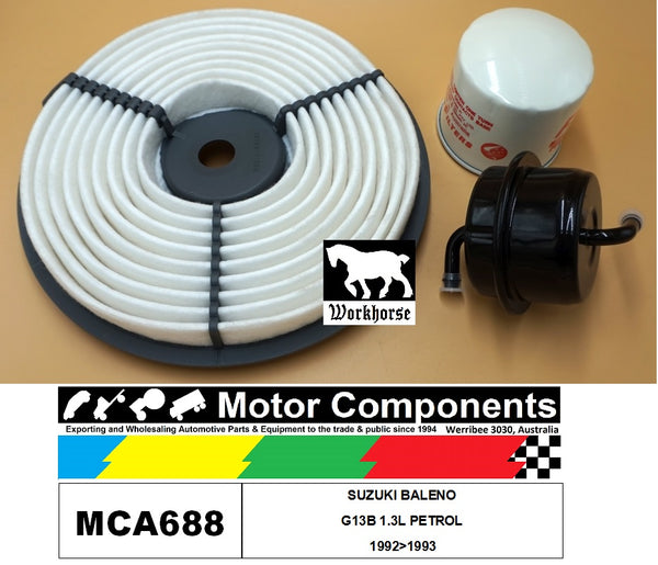 FILTER SERVICE KIT FOR SUZUKI BALENO G13B 1.3L PETROL 1992>1993