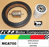 FILTER SERVICE KIT for General Motors ASTRA LB Nissan E15 1.5L Petrol 08/84>04/8