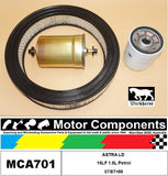 FILTER SERVICE KIT for General Motors ASTRA LD 16LF 1.6L Petrol 07/87>89