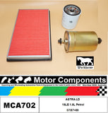 FILTER SERVICE KIT for General Motors ASTRA LD 18LE 1.8L Petrol 07/87>89