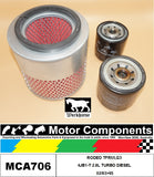 FILTER SERVICE KIT for HOLDEN  RODEO TFR55,G3 4JB1-T 2.8L TURBO DIESEL 02/93>95