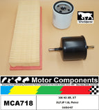 FILTER SERVICE KIT for Peugeot 306 N3 XR, XT XU7JP 1.8L Petrol 04/94>97