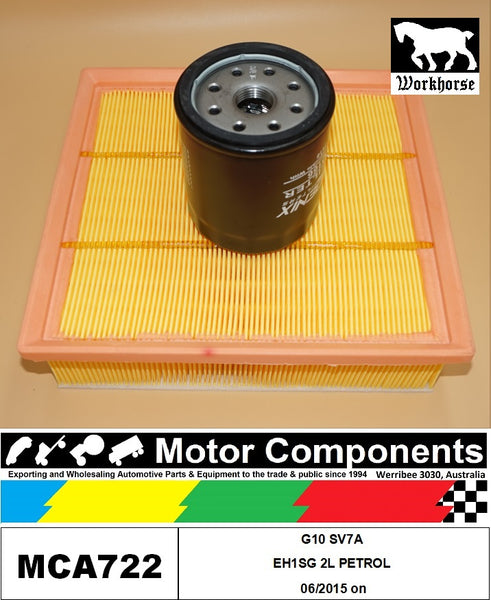 FILTER SERVICE KIT for LDV  G10 SV7A EH1SG 2L PETROL 06/2015 on