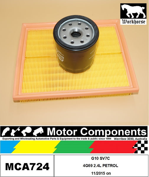 FILTER SERVICE KIT for LDV G10 SV7C 4G69 2.4L PETROL 11/2015 on