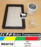 FILTER SERVICE KIT for MAZDA B2000 FE 2L PETROL 06/85>07/88