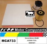 FILTER SERVICE KIT for General Motors CRUZE JG Z20S1 TD 2L 06/09>0211