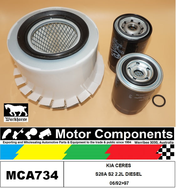 FILTER SERVICE KIT for KIA CERES S28A S2 2.2L DIESEL 06/92>97