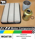 FILTER KIT for TOYOTA HILUX KDN215 1KD-FTV 3L Turbo Diesel 11/02>8/05