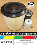FILTER SERVICE KIT for MITSUBISHI ROSA BUS BE64D 4M50 4.9L TURBO DIESEL 06/08 ON