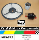 FILTER SERVICE KIT for SUZUKI BALLENO G16B 1.6L PETROL 01/95>12/99