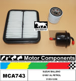 FILTER SERVICE KIT for SUZUKI BALLENO G16B 1.6L PETROL 01/95>12/99