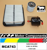 FILTER SERVICE KIT for SUZUKI BALLENO G16B 1.6L PETROL 01/95>12/99