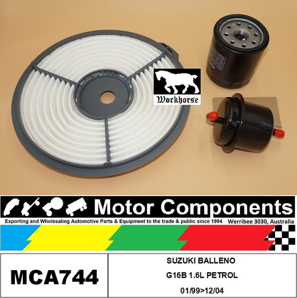 FILTER SERVICE KIT for SUZUKI BALLENO G16B 1.6L PETROL 01/99>12/04