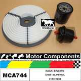 FILTER SERVICE KIT for SUZUKI BALLENO G16B 1.6L PETROL 01/99>12/04
