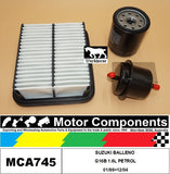 FILTER SERVICE KIT for SUZUKI BALLENO G16B 1.6L PETROL 01/99>12/04