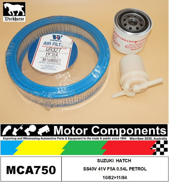 FILTER SERVICE KIT for SUZUKI HATCH SS40V 41V F5A 0.54L PETROL 10/82>11/84