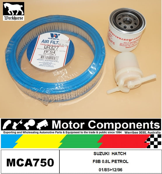 FILTER SERVICE KIT for SUZUKI HATCH F8B 0.8L PETROL 01/85>12/96