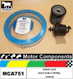 FILTER SERVICE KIT for SUZUKI ALTO SH410 G10B 1L PETROL 03/96>98