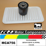 FILTER SERVICE KIT for TOYOTA AVENSIS ZZT251R 1ZZ-FE 1.8L PETROL 01/04 ON