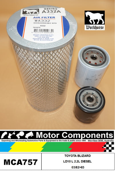 FILTER SERVICE KIT for TOYOTA BLIZARD LD10 L 2.2L DIESEL 03/82>83