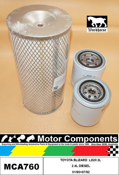 FILTER SERVICE KIT for TOYOTA BLIZARD LD20 2L 2.4L DIESEL 01/90>07/92