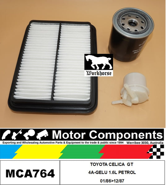 FILTER SERVICE KIT for TOYOTA CELICA GT 4A-GELU 1.6L PETROL 01/86>12/87