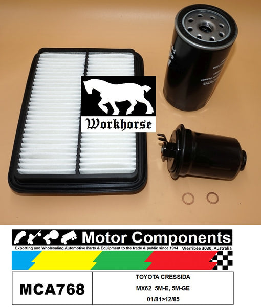 FILTER SERVICE KIT for TOYOTA CRESSIDA MX62. 5M-E, 5M-GE 01/81>12/85