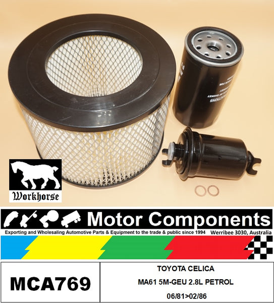 FILTER SERVICE KIT for TOYOTA CELICA MA61 5M-GEU 2.8L PETROL 06/81>02/86