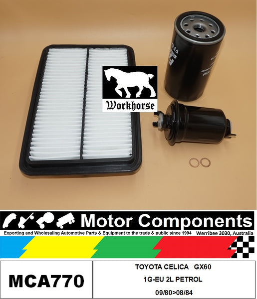 FILTER SERVICE KIT for TOYOTA CELICA GX60 1G-EU 2L PETROL 09/80>08/84