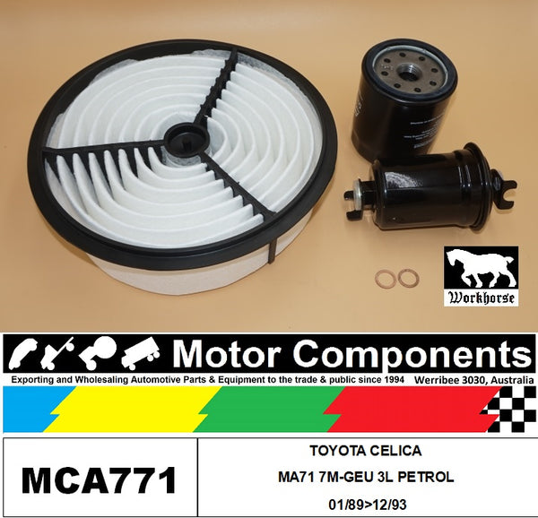 FILTER SERVICE KIT for TOYOTA CELICA MA71 7M-GEU 3L PETROL 01/89>12/93