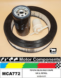 FILTER SERVICE KIT for TOYOTA CELICA RA23 COUPE 18R 2L PETROL 01/76>11/77