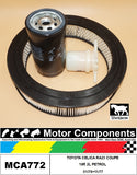 FILTER SERVICE KIT for TOYOTA CELICA RA23 COUPE 18R 2L PETROL 01/76>11/77