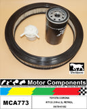 FILTER SERVICE KIT for TOYOTA CORONA RT133 21R-U 2L PETROL 09/78>01/82