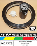 FILTER SERVICE KIT FOR TOYOTA CELICA RA60 RA65 21R 2L PETROL 01/81>12/85