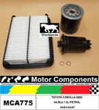 FILTER SERVICE KIT FOR TOYOTA COROLLA AE82 4A-ELU 1.6L PETROL 06/83>04/87