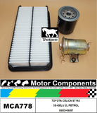 FILTER SERVICE KIT FOR TOYOTA CELICA ST162 3S-GELU 2L PETROL 08/85>08/87