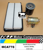 FILTER SERVICE KIT FOR TOYOTA CELICA ST162 3S-GE 2L PETROL 01/85>12/90