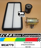 FILTER SERVICE KIT FOR TOYOTA CELICA ST162,ST162 ST,ST162 SX 1985>1989