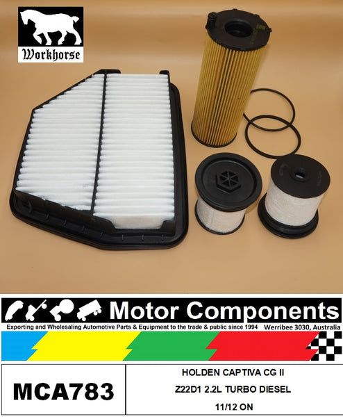 FILTER SERVICE KIT FOR HOLDEN CAPTIVA CG II Z22D1 2.2L TURBO DIESEL 11/12 ON