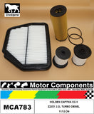 FILTER SERVICE KIT FOR HOLDEN CAPTIVA CG II Z22D1 2.2L TURBO DIESEL 11/12 ON