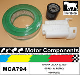 FILTER SERVICE KIT for TOYOTA CELICA ZZT230 1ZZ-FE 1.8L PETROL 09/99>09/00