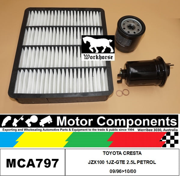 FILTER SERVICE KIT for TOYOTA CRESTA JZX100 1JZ-GTE 2.5L PETROL 09/96>10/00