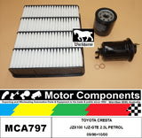 FILTER SERVICE KIT for TOYOTA CRESTA JZX100 1JZ-GTE 2.5L PETROL 09/96>10/00