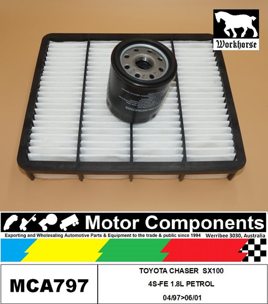 FILTER SERVICE KIT for TOYOTA CHASER SX100 4S-FE 1.8L PETROL 04/97>06/01