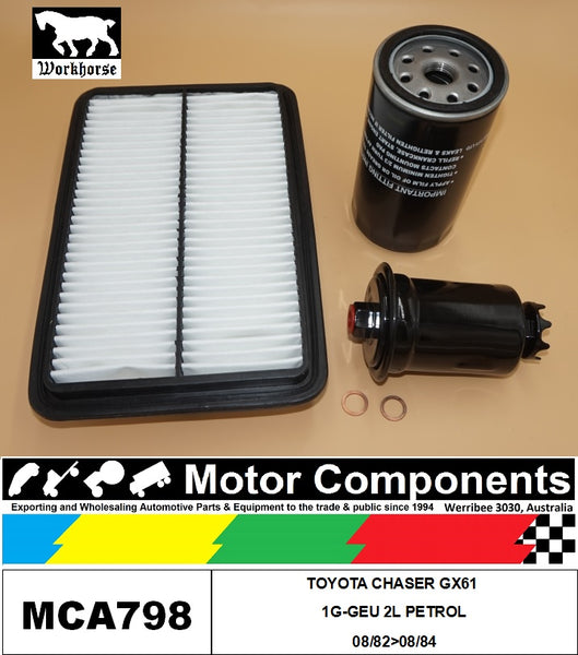 FILTER SERVICE KIT for TOYOTA CHASER GX61 1G-GEU 2L PETROL 08/82>08/84
