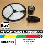 FILTER SERVICE KIT for TOYOTA CHASER GX81 1G-GEU 2L PETROL 08/88>10/92