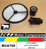 FILTER SERVICE KIT for TOYOTA CRESTA GX81 1G-GE 2L PETROL 08/88>10/92